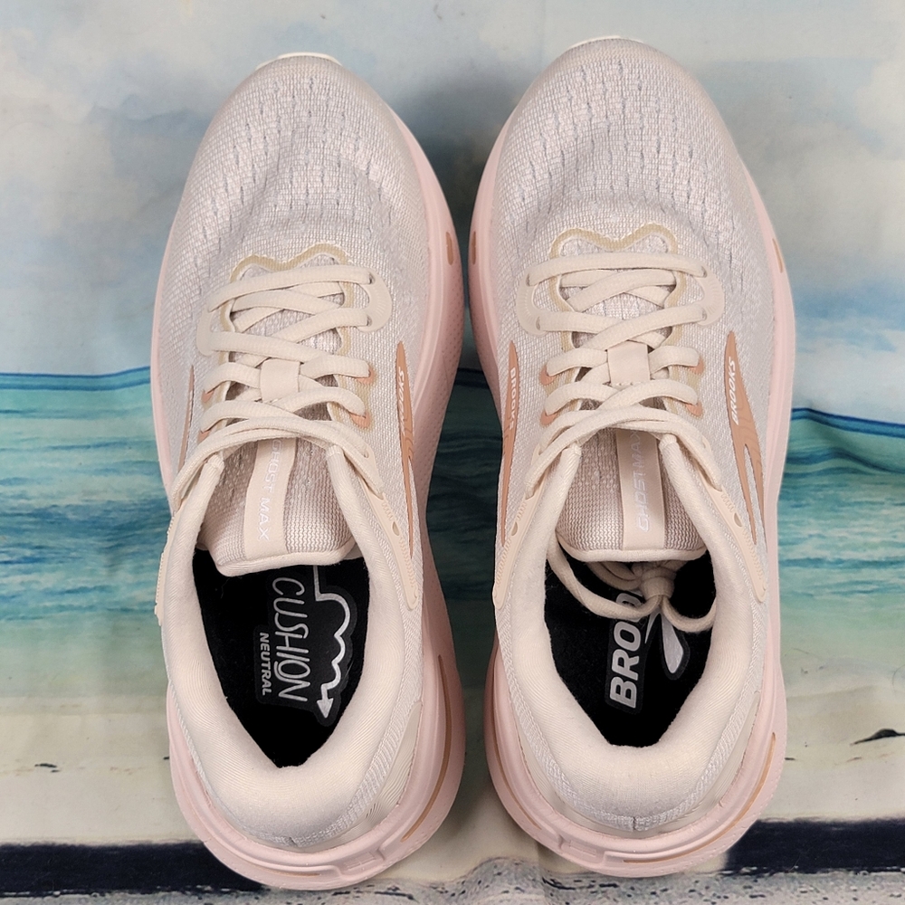 Brooks Ghost Max Crystal Gray/White Tuscany Colorway Womens 7 - Picture 7 of 11